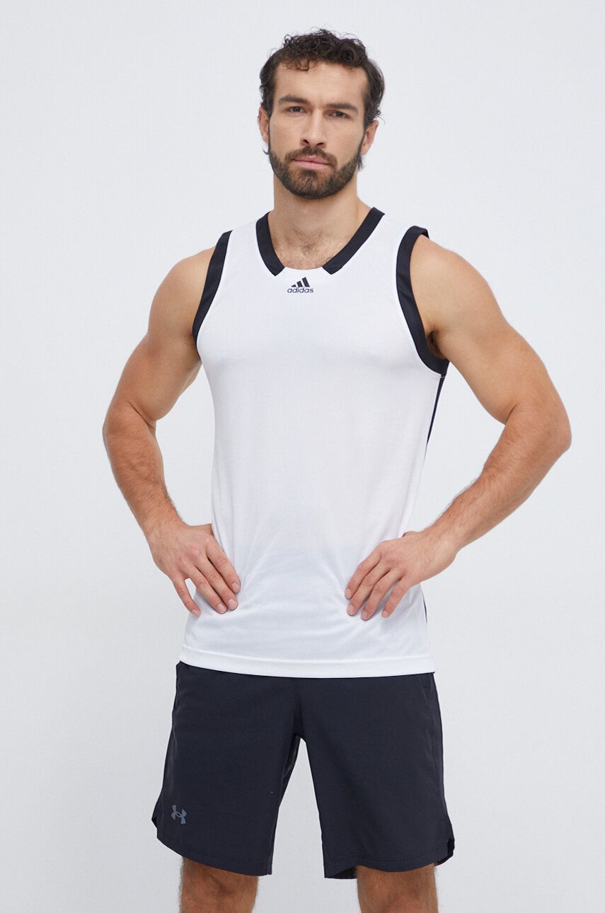 adidas Performance tricou de antrenament Icon Squad culoarea alb HF6714 adidas Performance tricou de antrenament Icon Squad culoarea alb HF6714