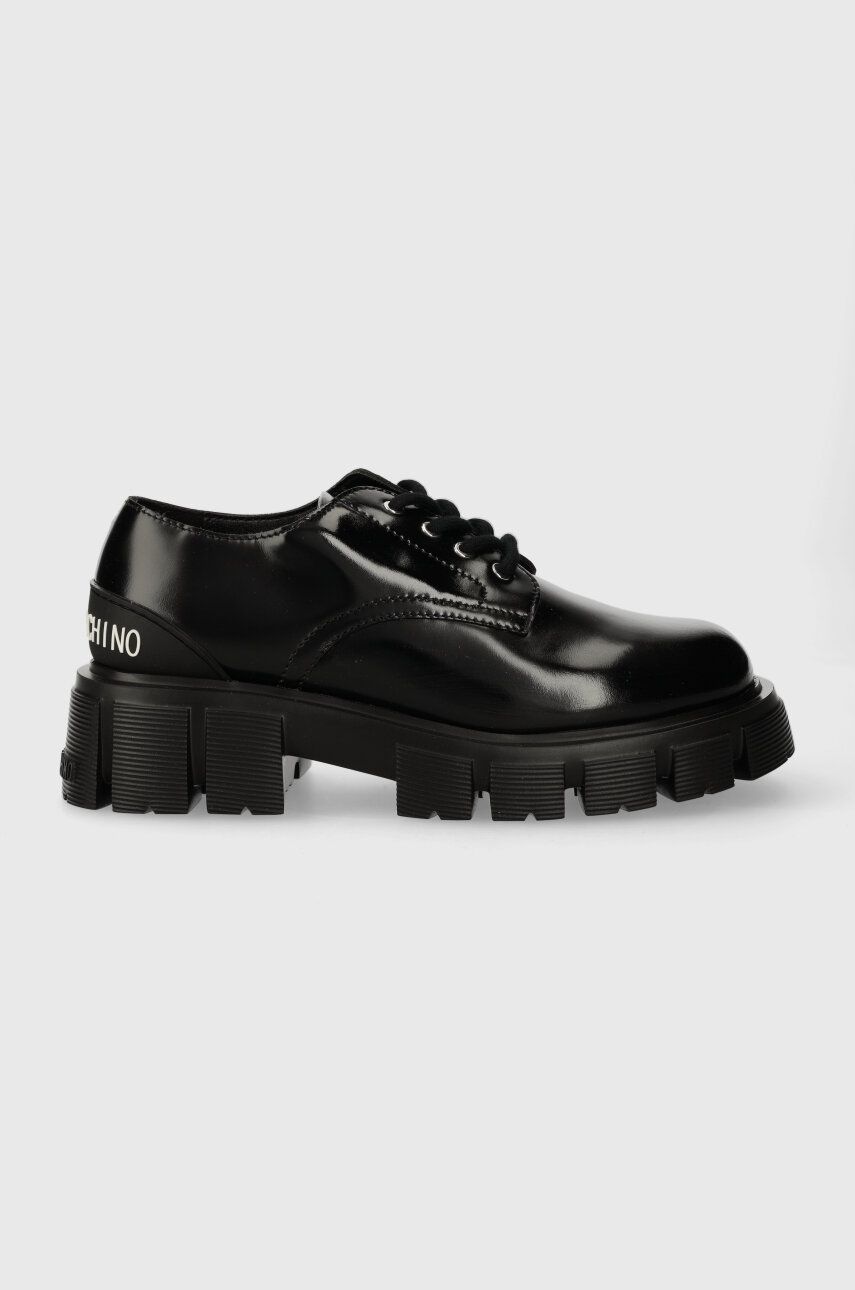Love Moschino pantof WTASSEL50 femei, culoarea negru, cu platforma, JA10055G0HIB0000 Love Moschino pantof WTASSEL50 femei, culoarea negru, cu platforma, JA10055G0HIB0000