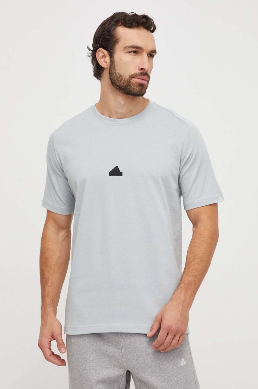 adidas tricou din bumbac Z.N.E barbati, culoarea verde, cu imprimeu adidas tricou din bumbac Z.N.E barbati, culoarea verde, cu imprimeu