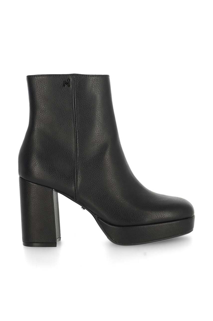 Mexx botine Ankle Boot Melody femei, culoarea negru, cu toc drept, MXQL012601W Mexx botine Ankle Boot Melody femei, culoarea negru, cu toc drept, MXQL012601W