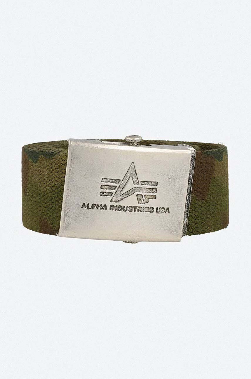 Alpha Industries curea Heavy Duty Belt culoarea verde 100906.12-green Alpha Industries curea Heavy Duty Belt culoarea verde 100906.12-green