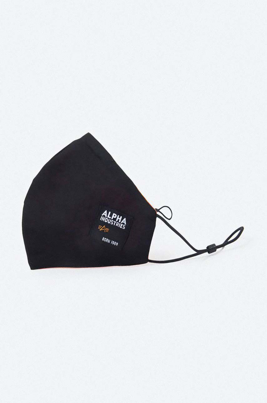 Alpha Industries mască de protecție reutilizabilă Label Face Mask 128941.03-black Alpha Industries mască de protecție reutilizabilă Label Face Mask 128941.03-black