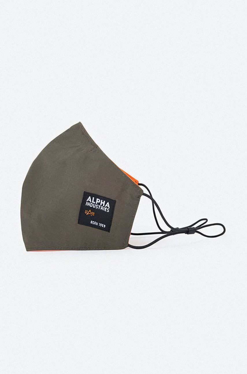 Alpha Industries mască de protecție reutilizabilă Label Face Mask 128941.11-green Alpha Industries mască de protecție reutilizabilă Label Face Mask 128941.11-green
