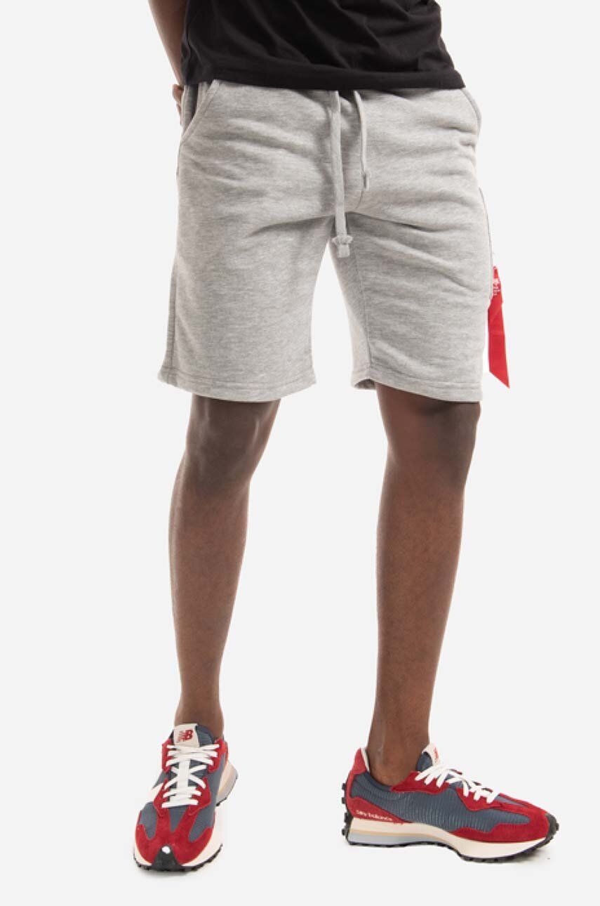 Alpha Industries pantaloni scurți X-Fit Cargo Short bărbați, culoarea gri, melanj 166301.17-grey Alpha Industries pantaloni scurți X-Fit Cargo Short bărbați, culoarea gri, melanj 166301.17-grey