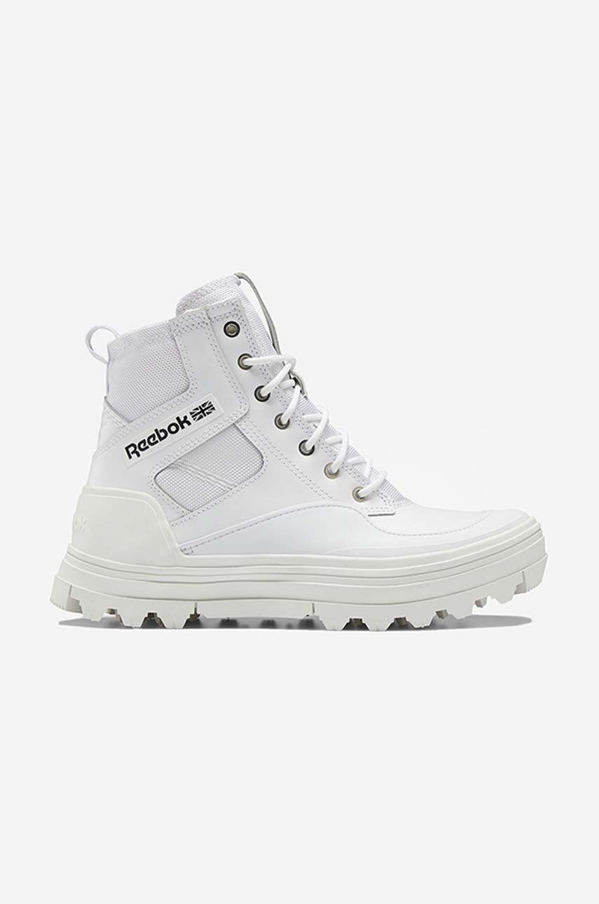 Reebok Classic sneakers Club C Cleated Mid culoarea alb, GX7519 GX7519-white Reebok Classic sneakers Club C Cleated Mid culoarea alb, GX7519 GX7519-white