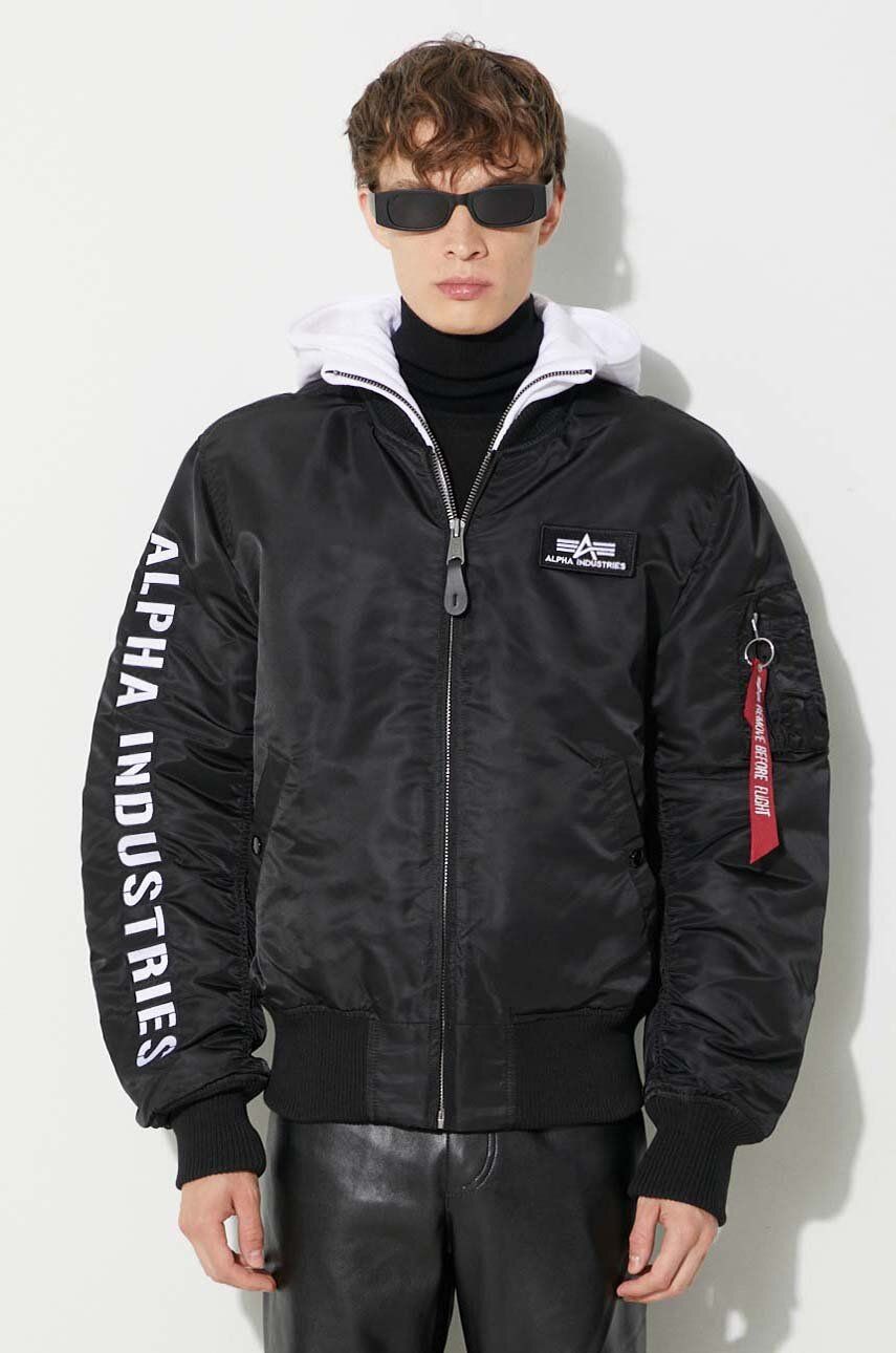 Alpha Industries geacă bomber MA-1 D-Tec SE bărbați, culoarea negru, de iarnă 133104.95 Alpha Industries geacă bomber MA-1 D-Tec SE bărbați, culoarea negru, de iarnă 133104.95
