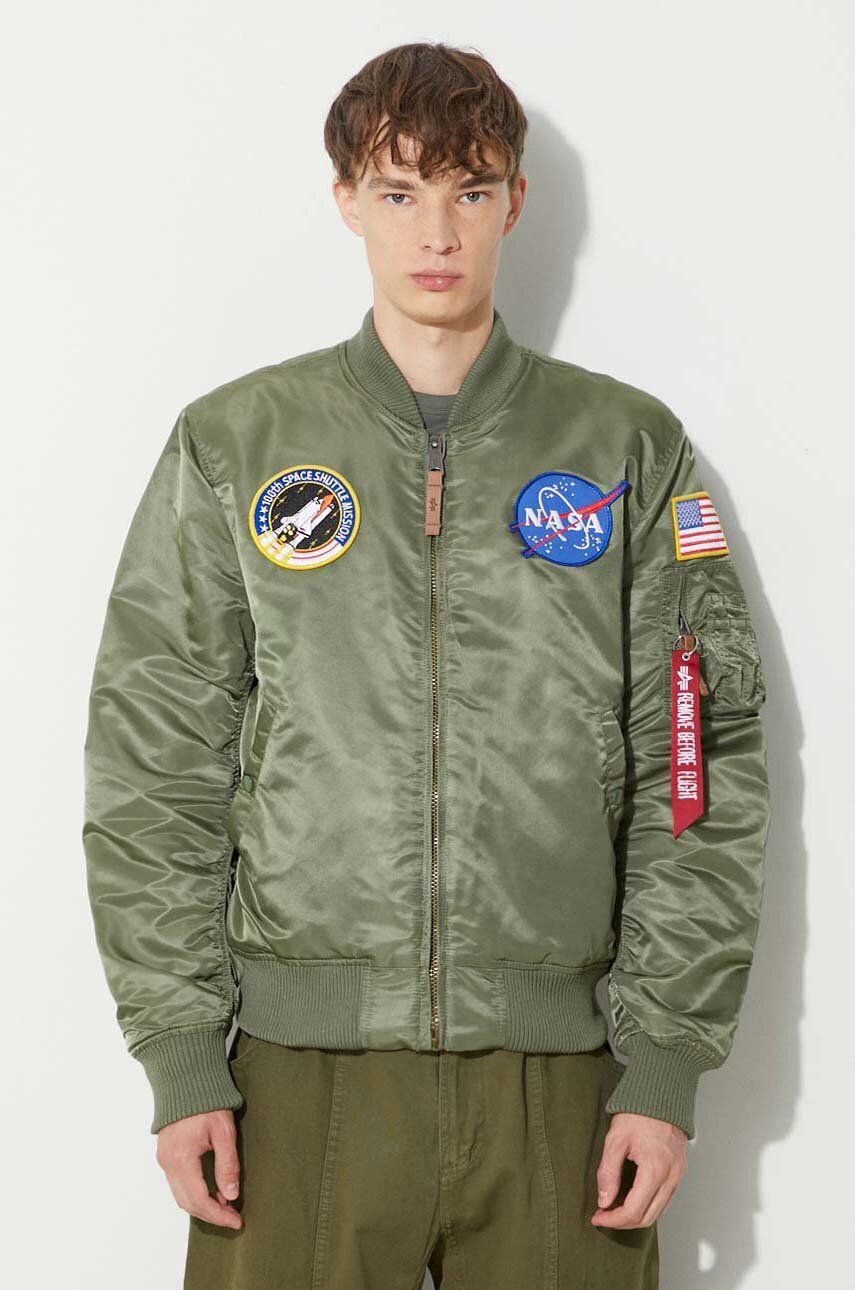Alpha Industries geacă bomber MA-1 VF NASA bărbați, culoarea verde, de iarnă 166107.01 Alpha Industries geacă bomber MA-1 VF NASA bărbați, culoarea verde, de iarnă 166107.01