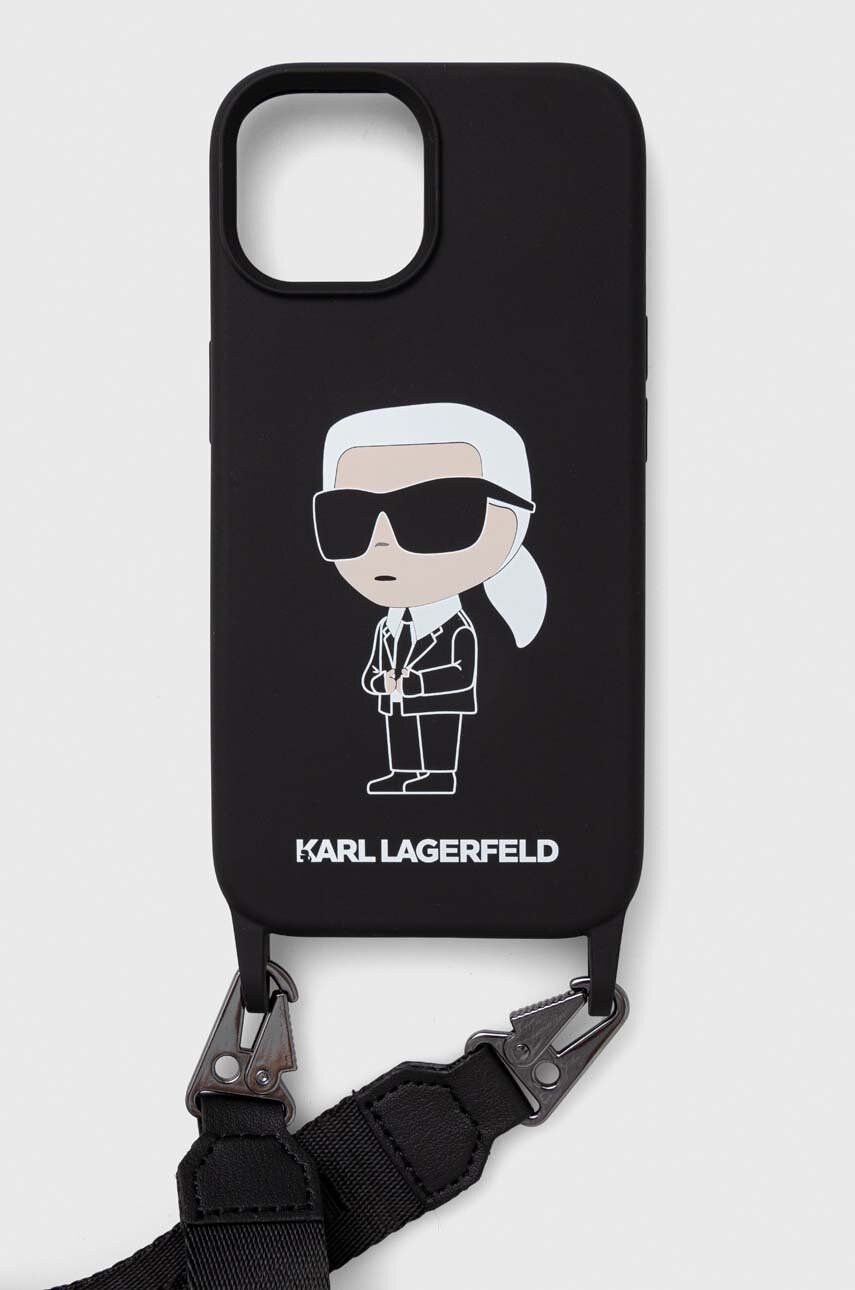 Karl Lagerfeld Husă pentru telefon iPhone 15 6.1 culoarea negru Karl Lagerfeld Husă pentru telefon iPhone 15 6.1 culoarea negru