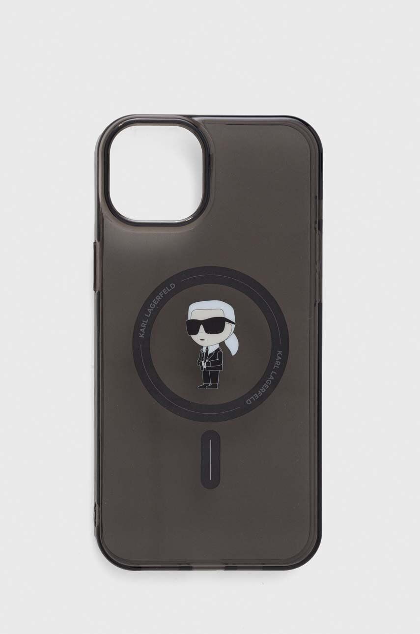 Karl Lagerfeld Husă pentru telefon iPhone 15 Plus 6.7 culoarea negru Karl Lagerfeld Husă pentru telefon iPhone 15 Plus 6.7 culoarea negru