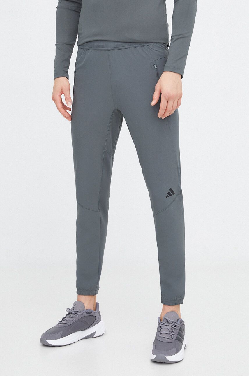 adidas Performance pantaloni de antrenament D4T culoarea verde, uni IS3793 adidas Performance pantaloni de antrenament D4T culoarea verde, uni IS3793