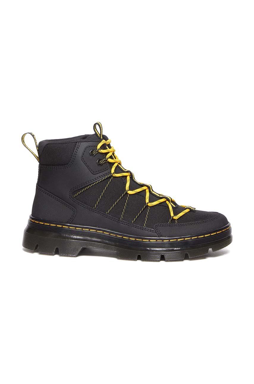Dr. Martens botine Buwick culoarea negru, cu toc plat, DM31185001 Dr. Martens botine Buwick culoarea negru, cu toc plat, DM31185001