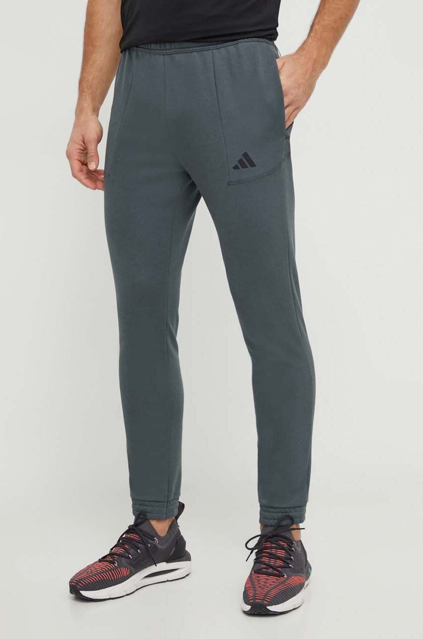 adidas Performance pantaloni de antrenament culoarea verde, uni IT4311 adidas Performance pantaloni de antrenament culoarea verde, uni IT4311
