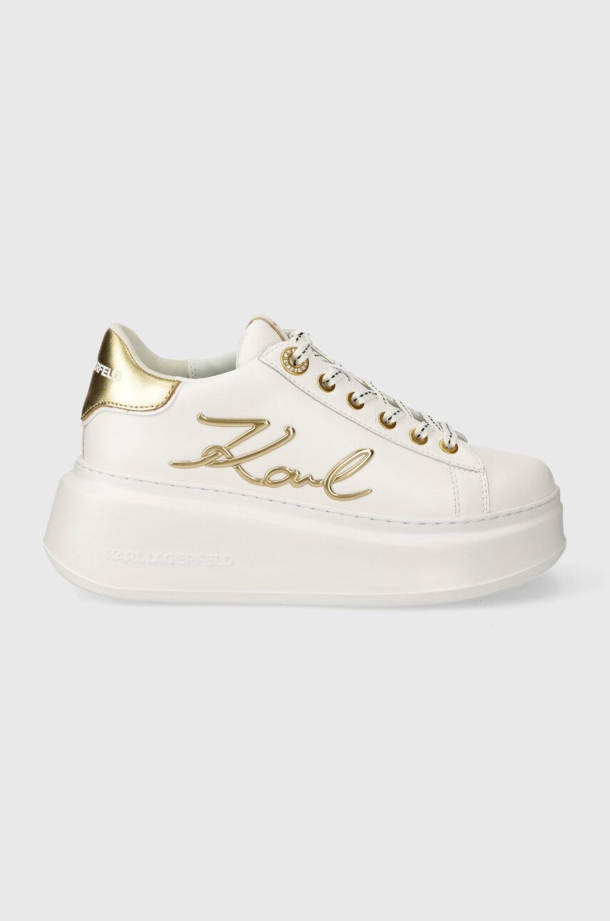 Karl Lagerfeld sneakers din piele ANAKAPRI culoarea alb, KL63510A Karl Lagerfeld sneakers din piele ANAKAPRI culoarea alb, KL63510A