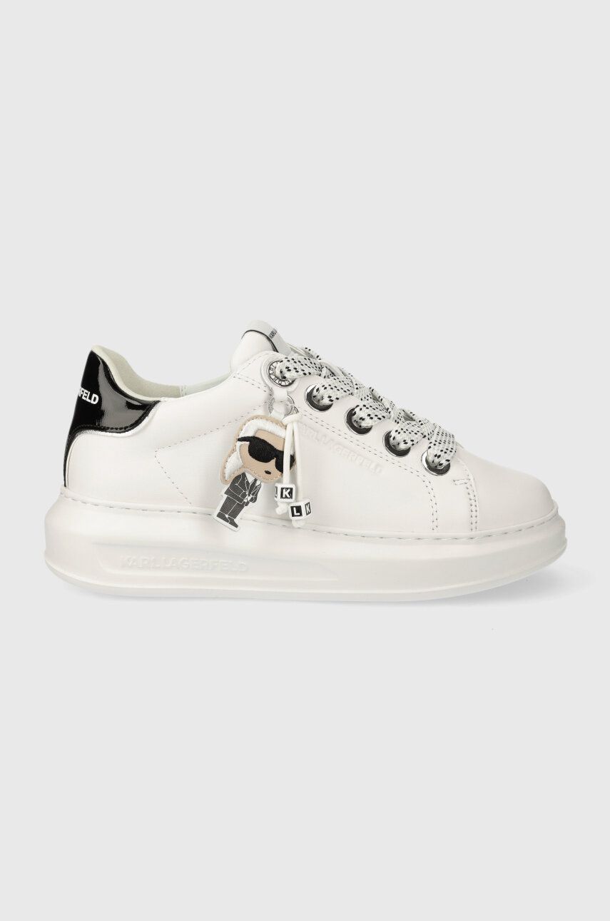 Karl Lagerfeld sneakers din piele KAPRI culoarea alb, KL62576N Karl Lagerfeld sneakers din piele KAPRI culoarea alb, KL62576N
