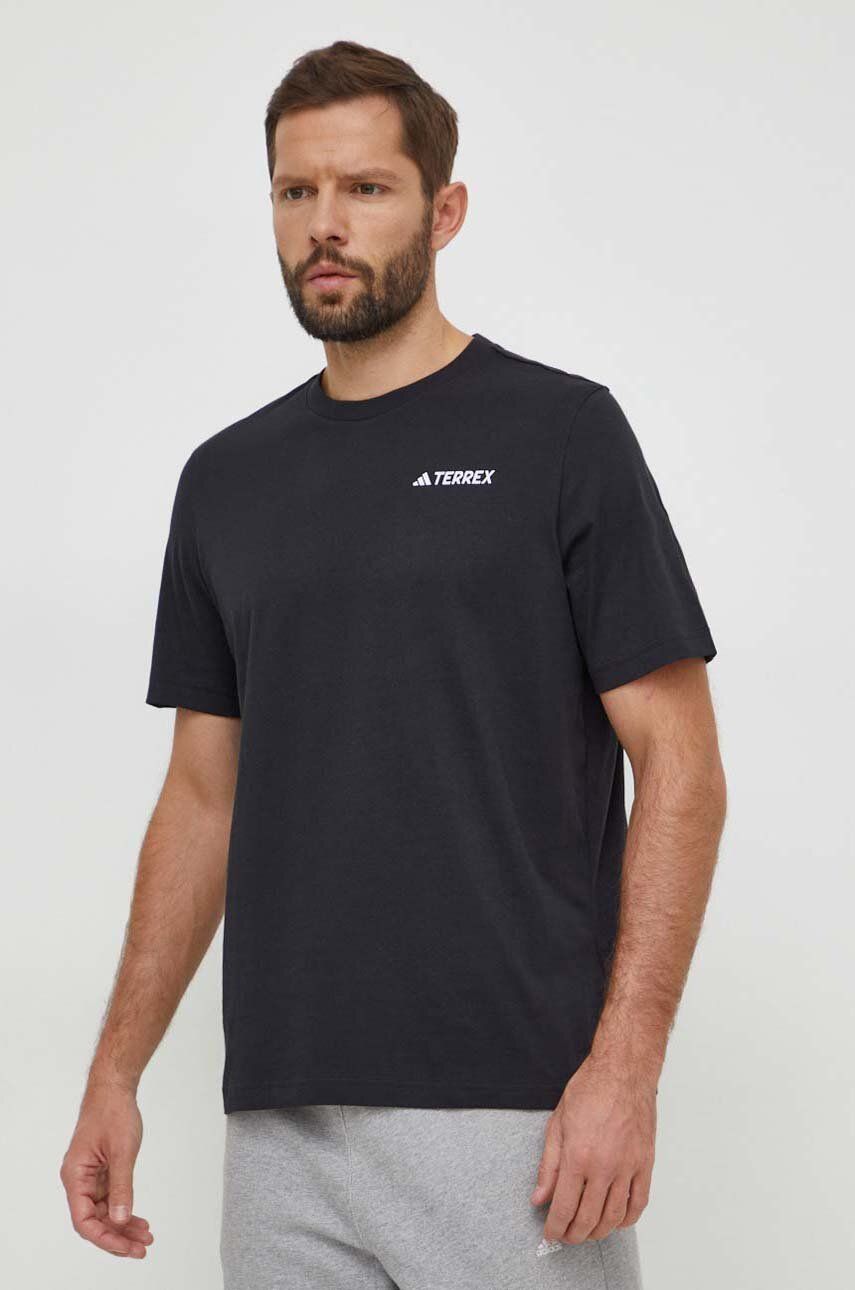 adidas TERREX tricou TERREX Graphic MTN 2.0 bărbați, culoarea negru, cu imprimeu II6060 adidas TERREX tricou TERREX Graphic MTN 2.0 bărbați, culoarea negru, cu imprimeu II6060