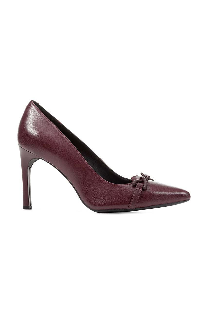 Geox stilettos de piele D FAVIOLA A culoarea bordo, D358UA000TUC7011 Geox stilettos de piele D FAVIOLA A culoarea bordo, D358UA000TUC7011