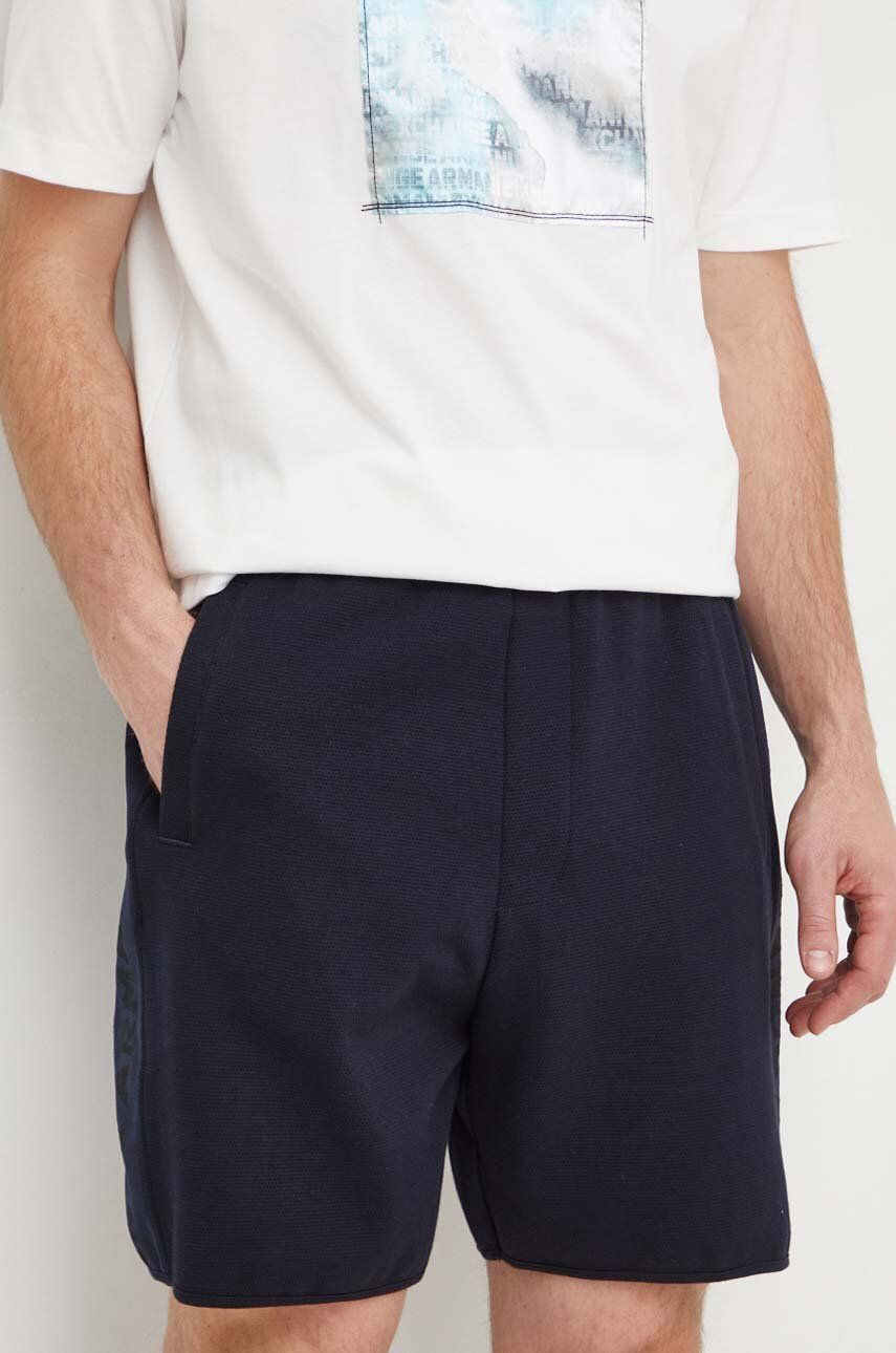 Armani Exchange pantaloni scurti barbati, culoarea albastru marin Armani Exchange pantaloni scurti barbati, culoarea albastru marin