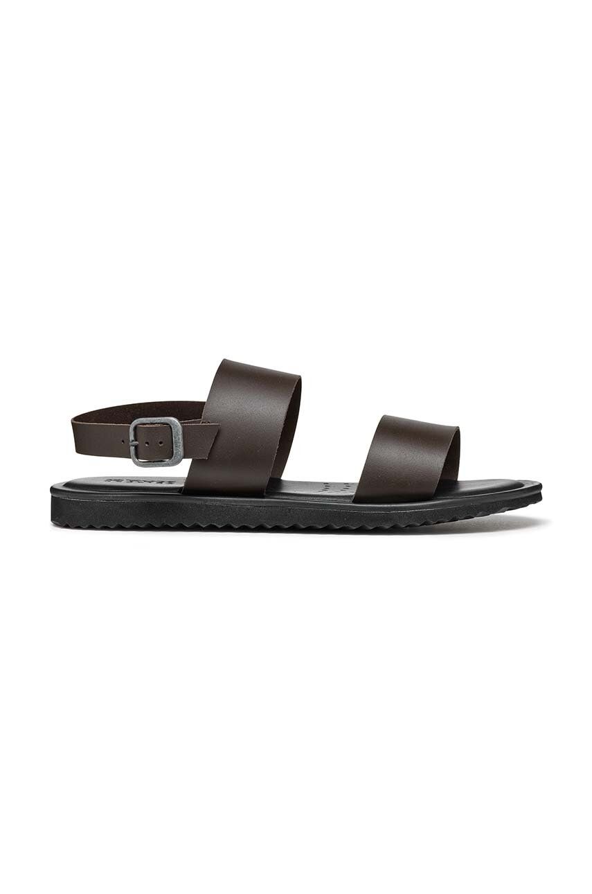 Geox sandale de piele U ERICE A barbati, culoarea maro, U36GUA00043C6009 Geox sandale de piele U ERICE A barbati, culoarea maro, U36GUA00043C6009