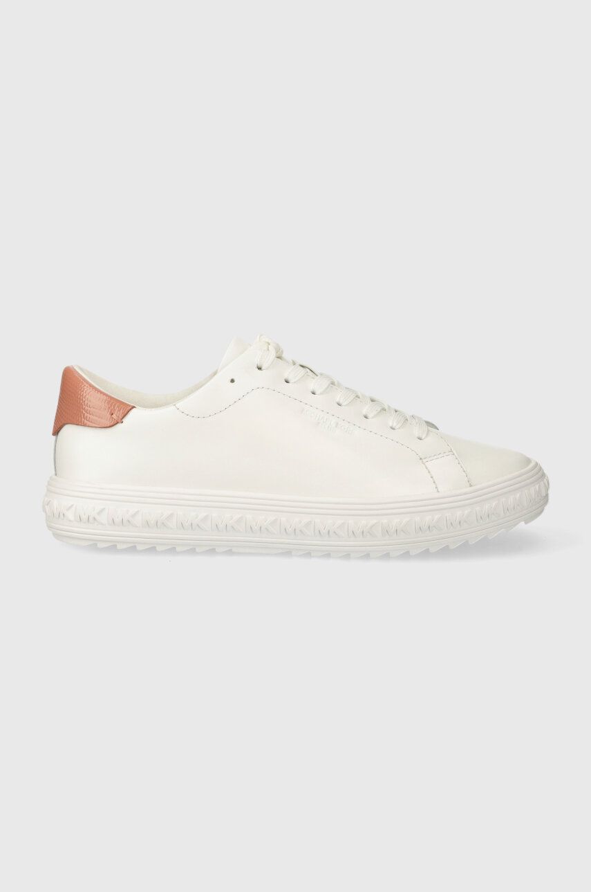 MICHAEL Michael Kors sneakers din piele Grove culoarea alb, 43R4GVFS1L MICHAEL Michael Kors sneakers din piele Grove culoarea alb, 43R4GVFS1L