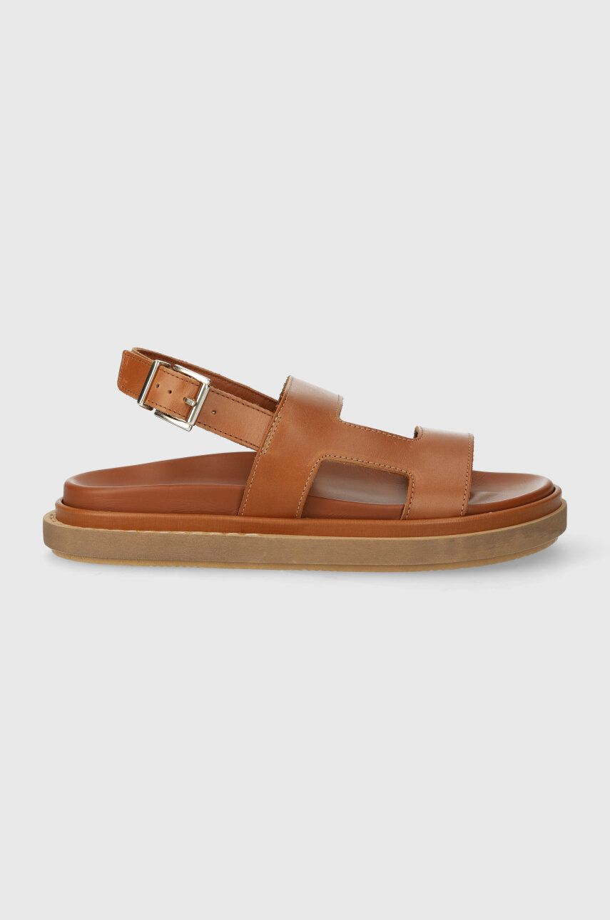 Alohas sandale de piele Lorelei femei, culoarea maro, S00702.80 Alohas sandale de piele Lorelei femei, culoarea maro, S00702.80