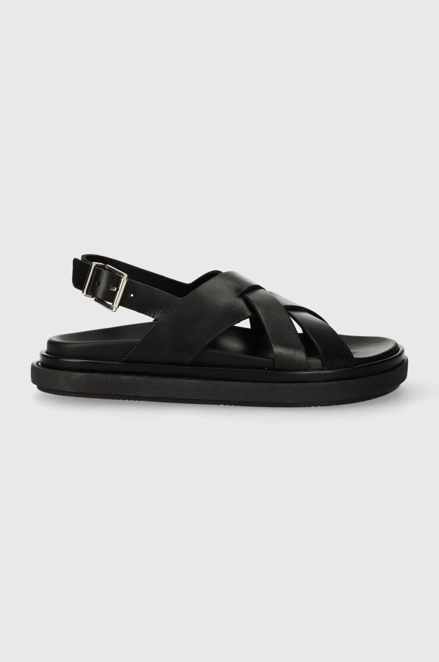 Alohas sandale de piele Trunca femei, culoarea negru, S00690.25 Alohas sandale de piele Trunca femei, culoarea negru, S00690.25