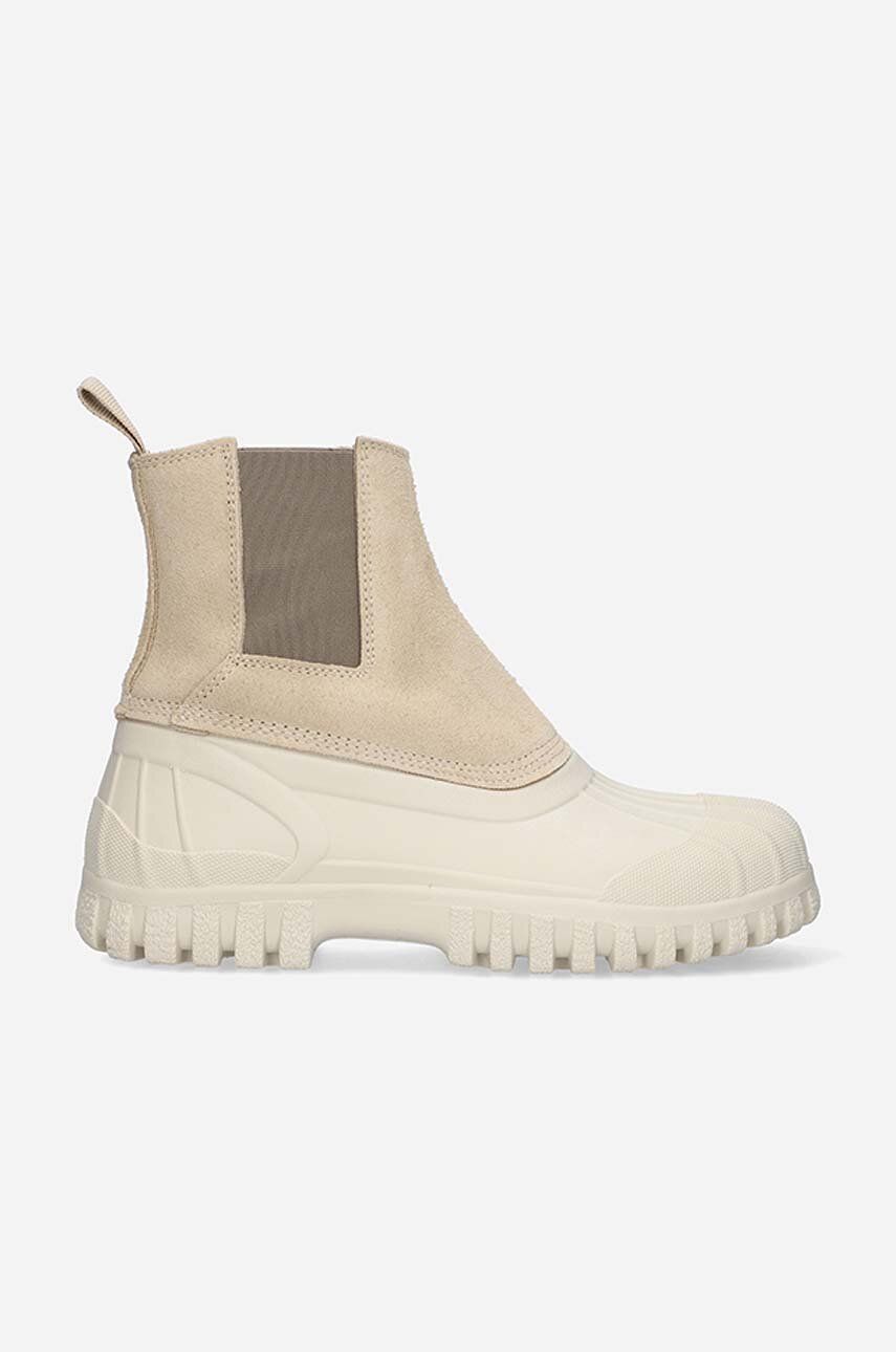 Diemme cizme Balbi femei, culoarea bej, cu toc plat DI2207BL01-cream Diemme cizme Balbi femei, culoarea bej, cu toc plat DI2207BL01-cream