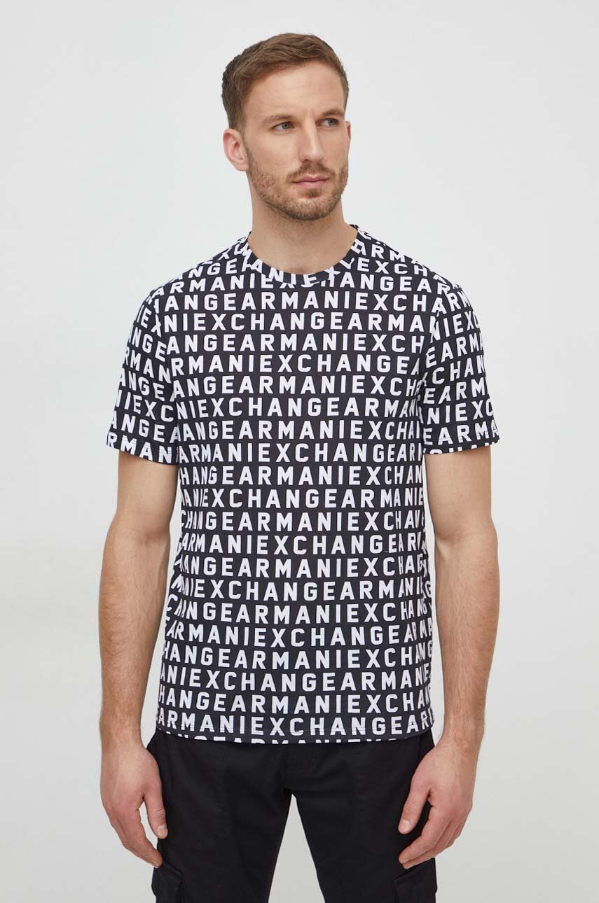 Armani Exchange tricou din bumbac barbati, culoarea negru, modelator Armani Exchange tricou din bumbac barbati, culoarea negru, modelator