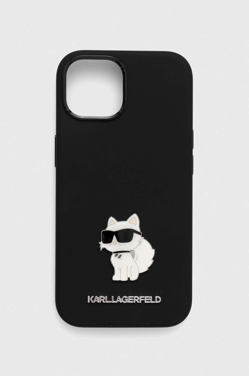 Karl Lagerfeld husă pentru telefon iPhone 15 / 14 / 13 6.1'' culoarea negru Karl Lagerfeld husă pentru telefon iPhone 15 / 14 / 13 6.1'' culoarea negru
