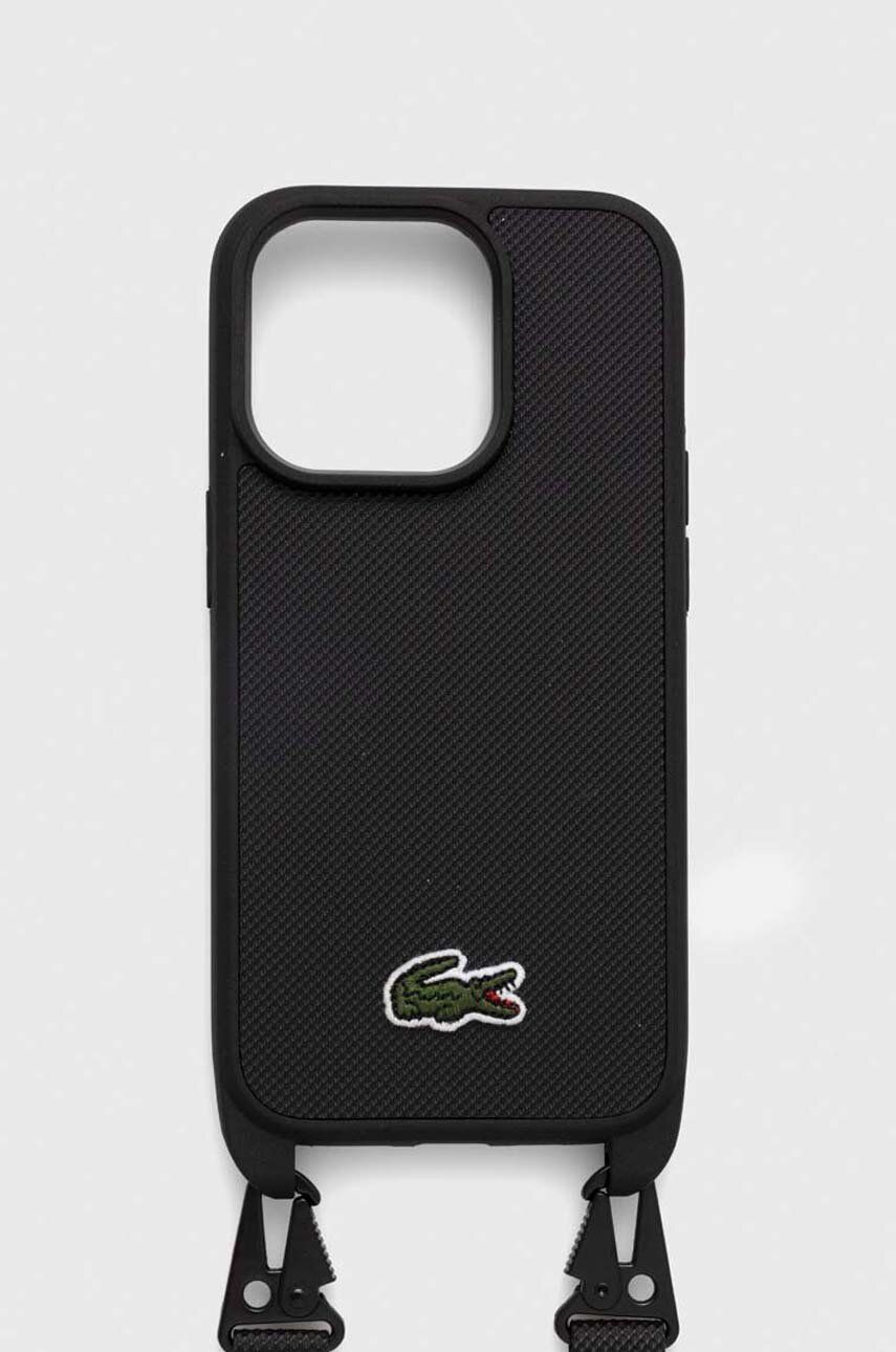 Lacoste husă pentru telefon iPhone 14 Pro 6.1" culoarea negru Lacoste husă pentru telefon iPhone 14 Pro 6.1" culoarea negru