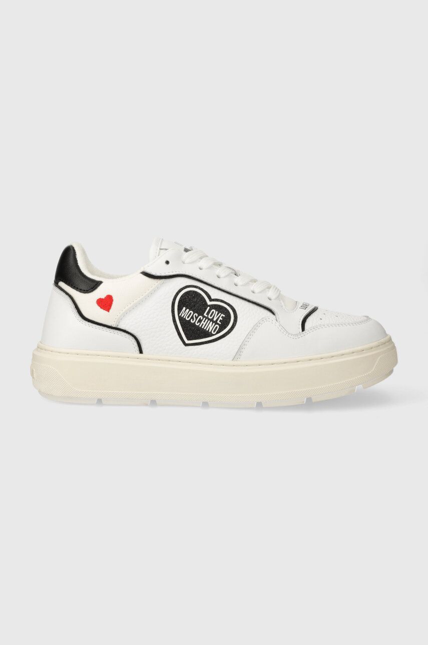Love Moschino sneakers din piele culoarea alb JA15204G1IJC110A Love Moschino sneakers din piele culoarea alb JA15204G1IJC110A