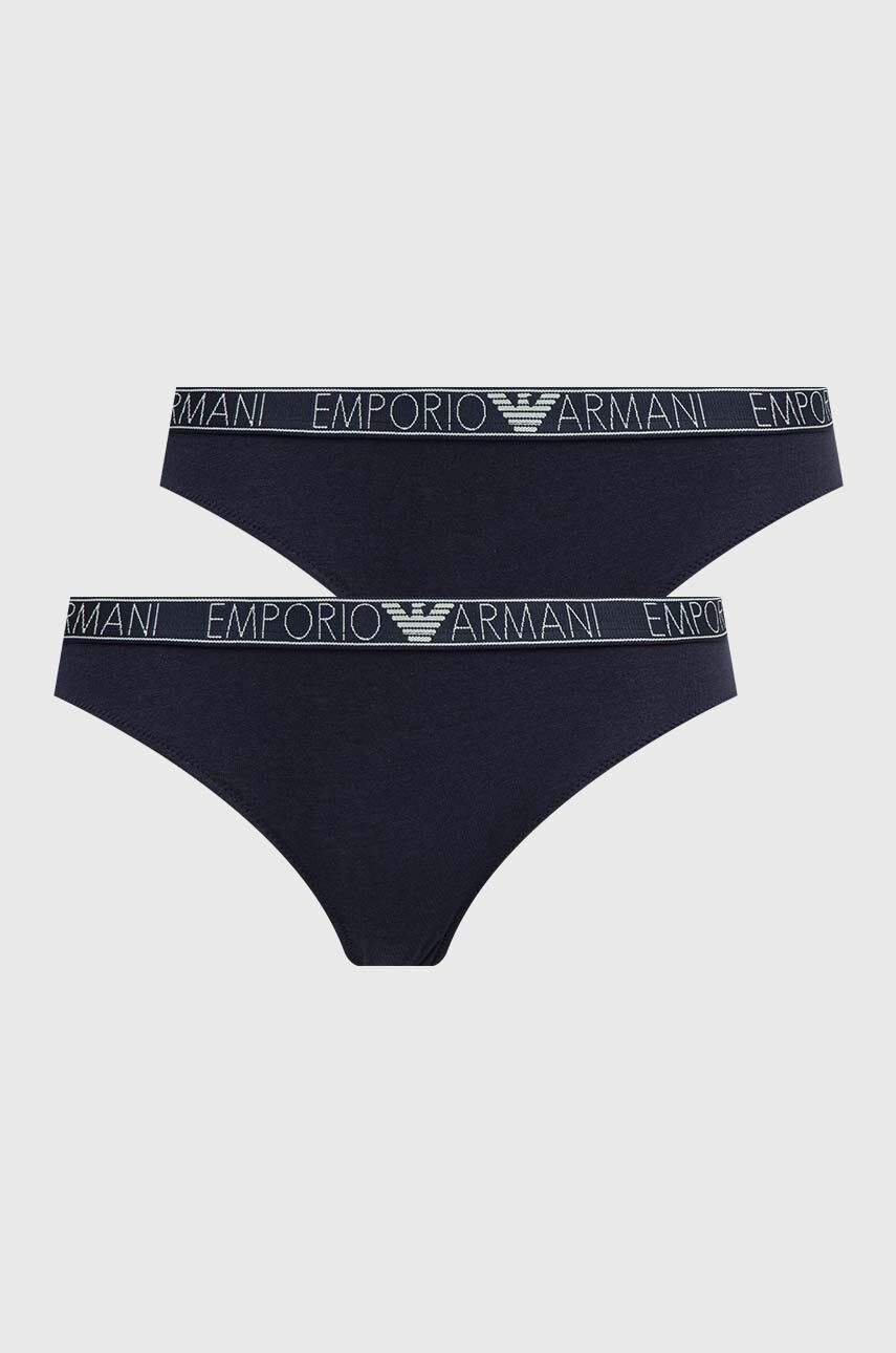 Emporio Armani Underwear chiloti 2-pack culoarea albastru marin Emporio Armani Underwear chiloti 2-pack culoarea albastru marin