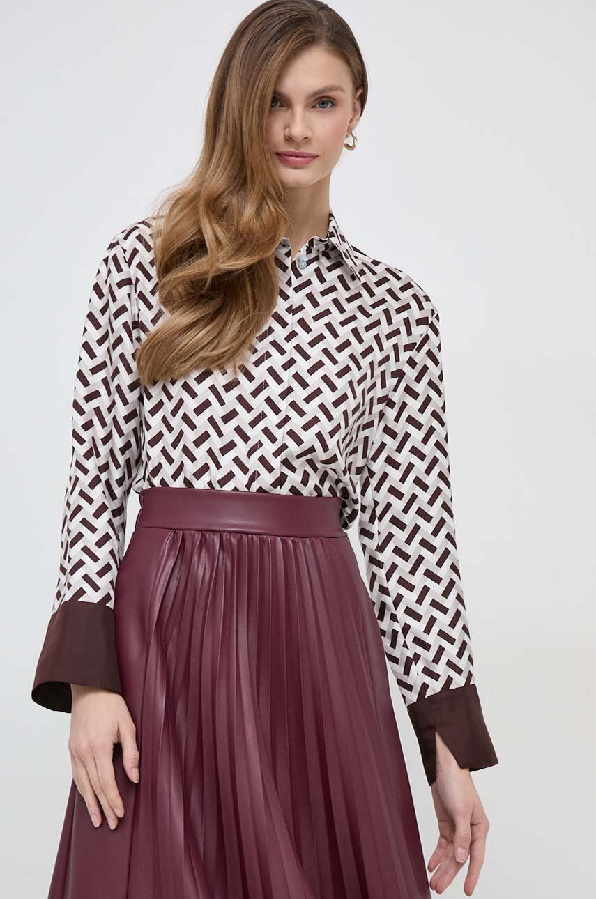 Max Mara Leisure cămașă de mătase cu guler clasic, regular 2416110000000 Max Mara Leisure cămașă de mătase cu guler clasic, regular 2416110000000