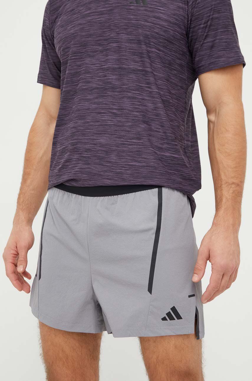 adidas Performance pantaloni scurți de antrenament Designed for Training culoarea gri IT7519 adidas Performance pantaloni scurți de antrenament Designed for Training culoarea gri IT7519