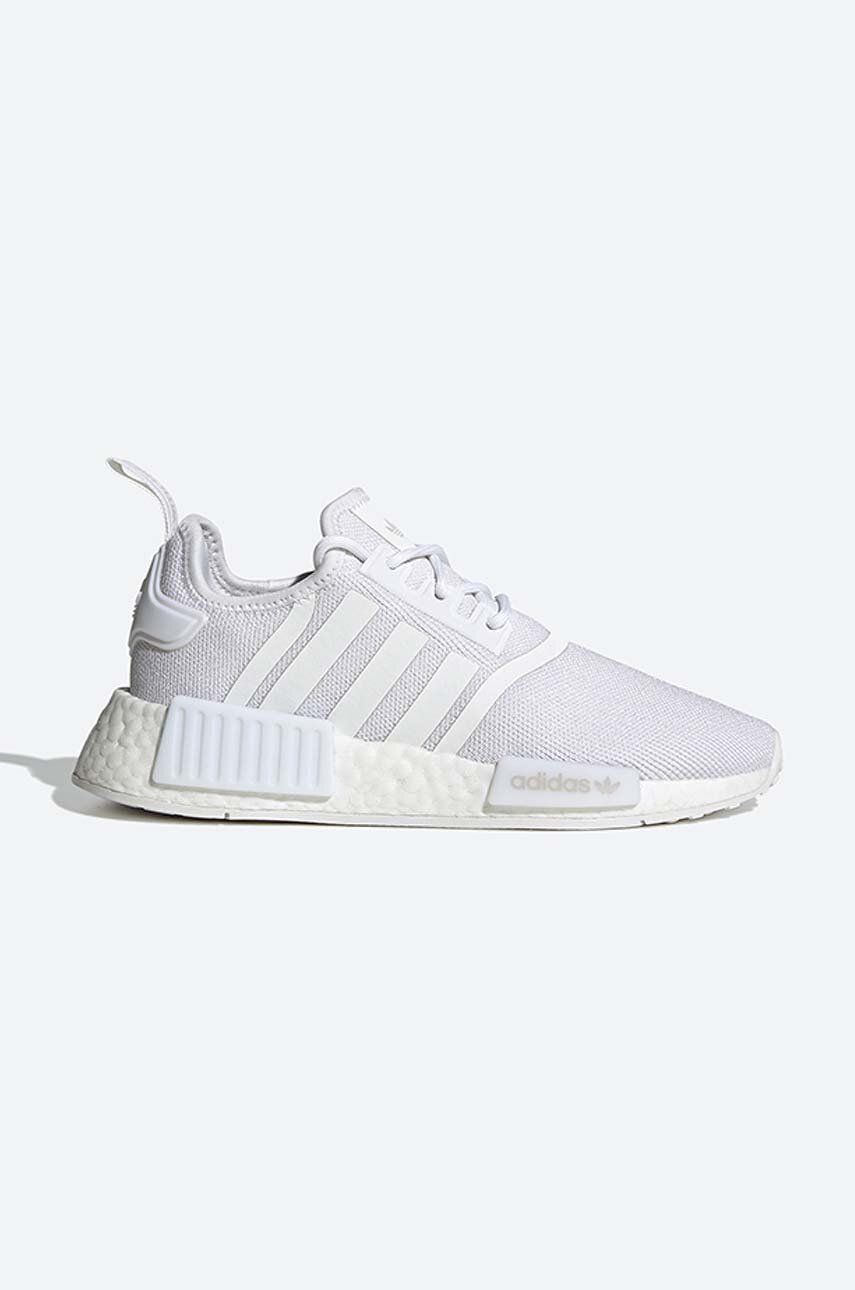 adidas Originals sneakers NMD_R1 J Primeblue culoarea alb H02334-white adidas Originals sneakers NMD_R1 J Primeblue culoarea alb H02334-white