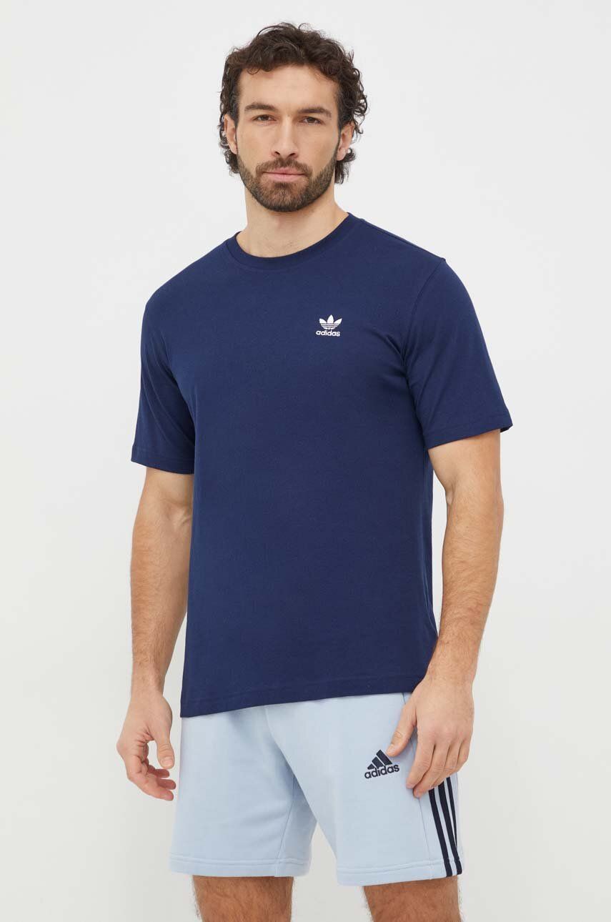 adidas Originals tricou din bumbac Essential Tee bărbați, culoarea bleumarin, cu imprimeu, IR9693 adidas Originals tricou din bumbac Essential Tee bărbați, culoarea bleumarin, cu imprimeu, IR9693