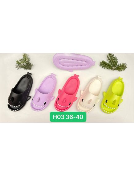 En-gros Papuci pentru dama, model Rechin Vesel, confortabil, diverse culori En-gros Papuci pentru dama, model Rechin Vesel, confortabil, diverse culori