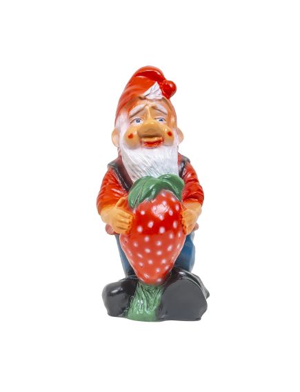 Pitic de gradina din ceramica, inaltime 41cm, model capsuna / EXT 10193 Engros Pitic de gradina din ceramica, inaltime 41cm, model capsuna / EXT 10193 Engros