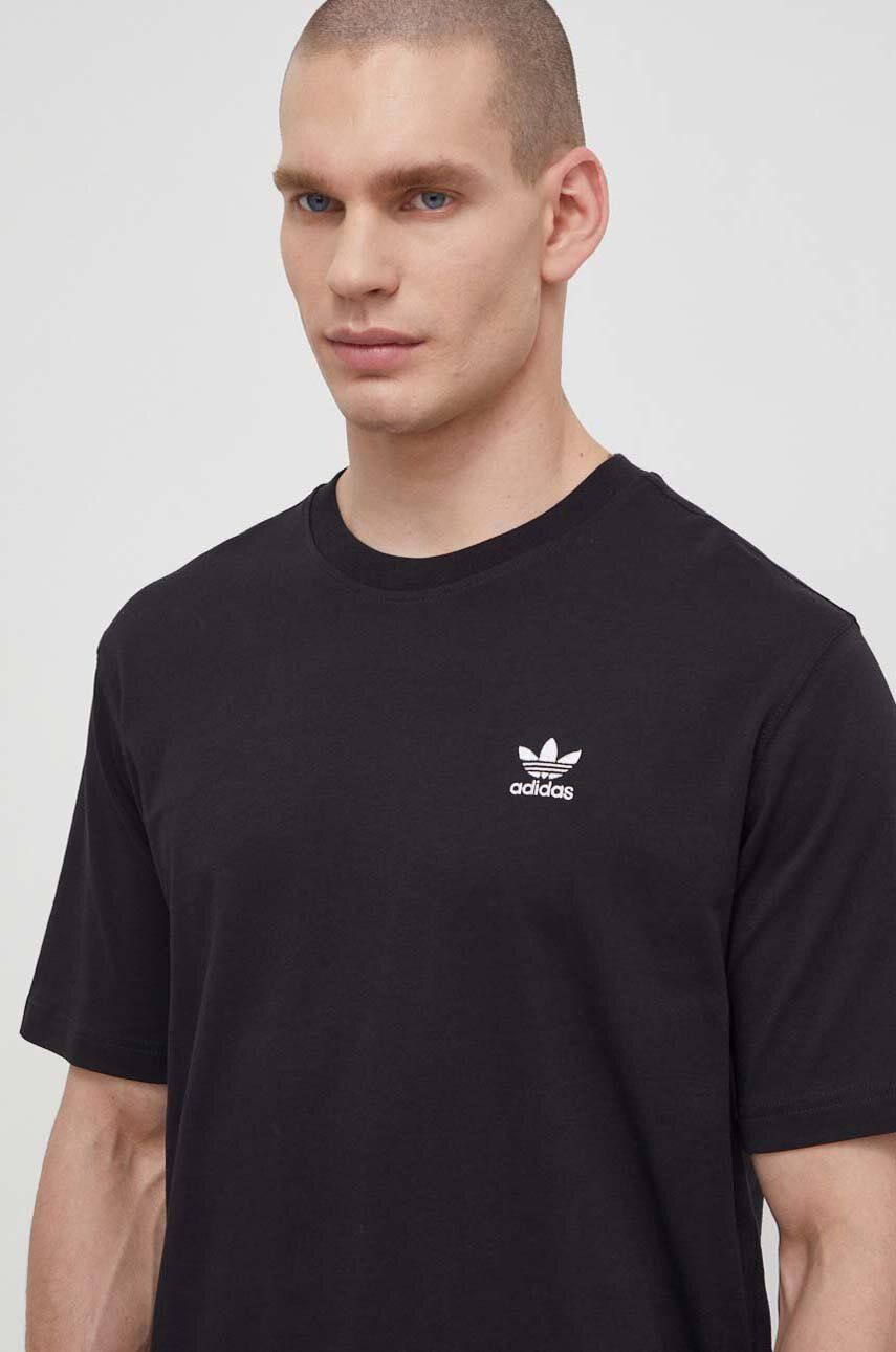 adidas Originals tricou din bumbac Essential Tee bărbați, culoarea negru, cu imprimeu, IR9690 adidas Originals tricou din bumbac Essential Tee bărbați, culoarea negru, cu imprimeu, IR9690