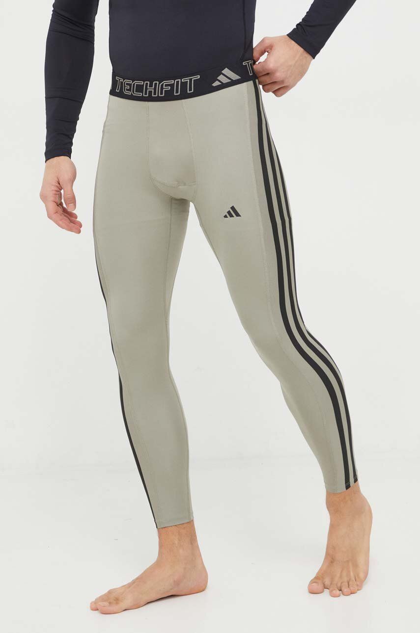 adidas Performance colanți de antrenament Techfit culoarea verde, cu imprimeu IR5711 adidas Performance colanți de antrenament Techfit culoarea verde, cu imprimeu IR5711
