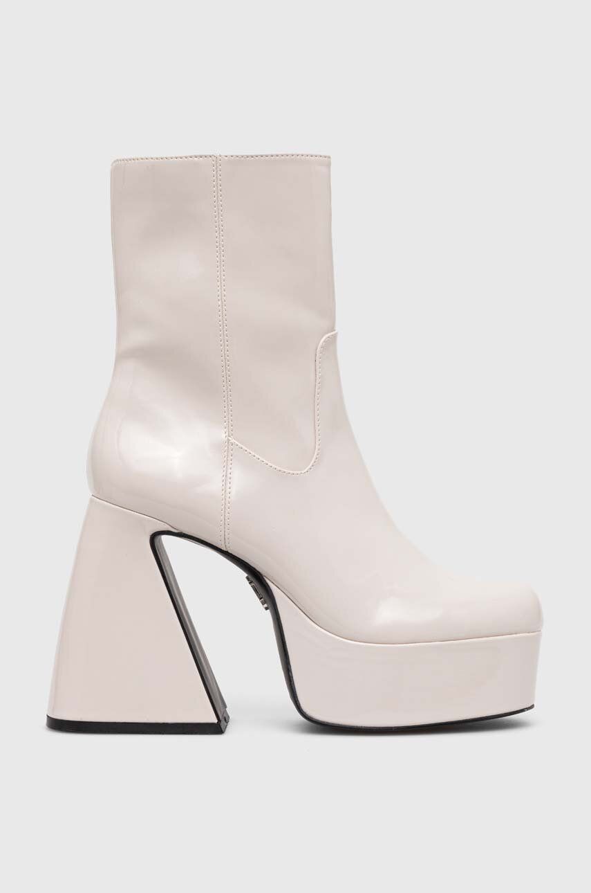 Steve Madden botine Profuse femei, culoarea bej, cu toc drept, SM11002324 Steve Madden botine Profuse femei, culoarea bej, cu toc drept, SM11002324