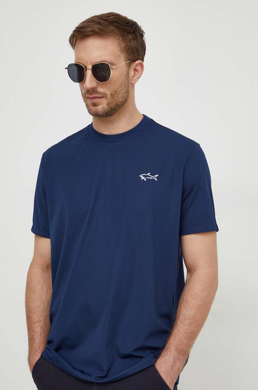 Paul&Shark tricou barbati, culoarea albastru marin, cu imprimeu Paul&Shark tricou barbati, culoarea albastru marin, cu imprimeu
