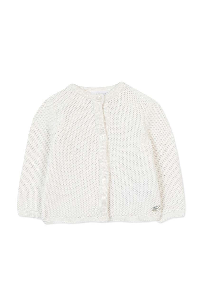 Tartine et Chocolat cardigan din bumbac pentru bebeluși culoarea bej, light Tartine et Chocolat cardigan din bumbac pentru bebeluși culoarea bej, light