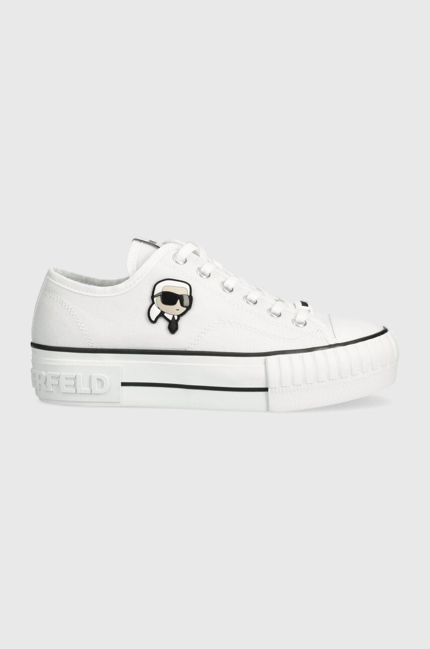 Karl Lagerfeld tenisi KAMPUS MAX NFT femei, culoarea alb, KL60424 Karl Lagerfeld tenisi KAMPUS MAX NFT femei, culoarea alb, KL60424