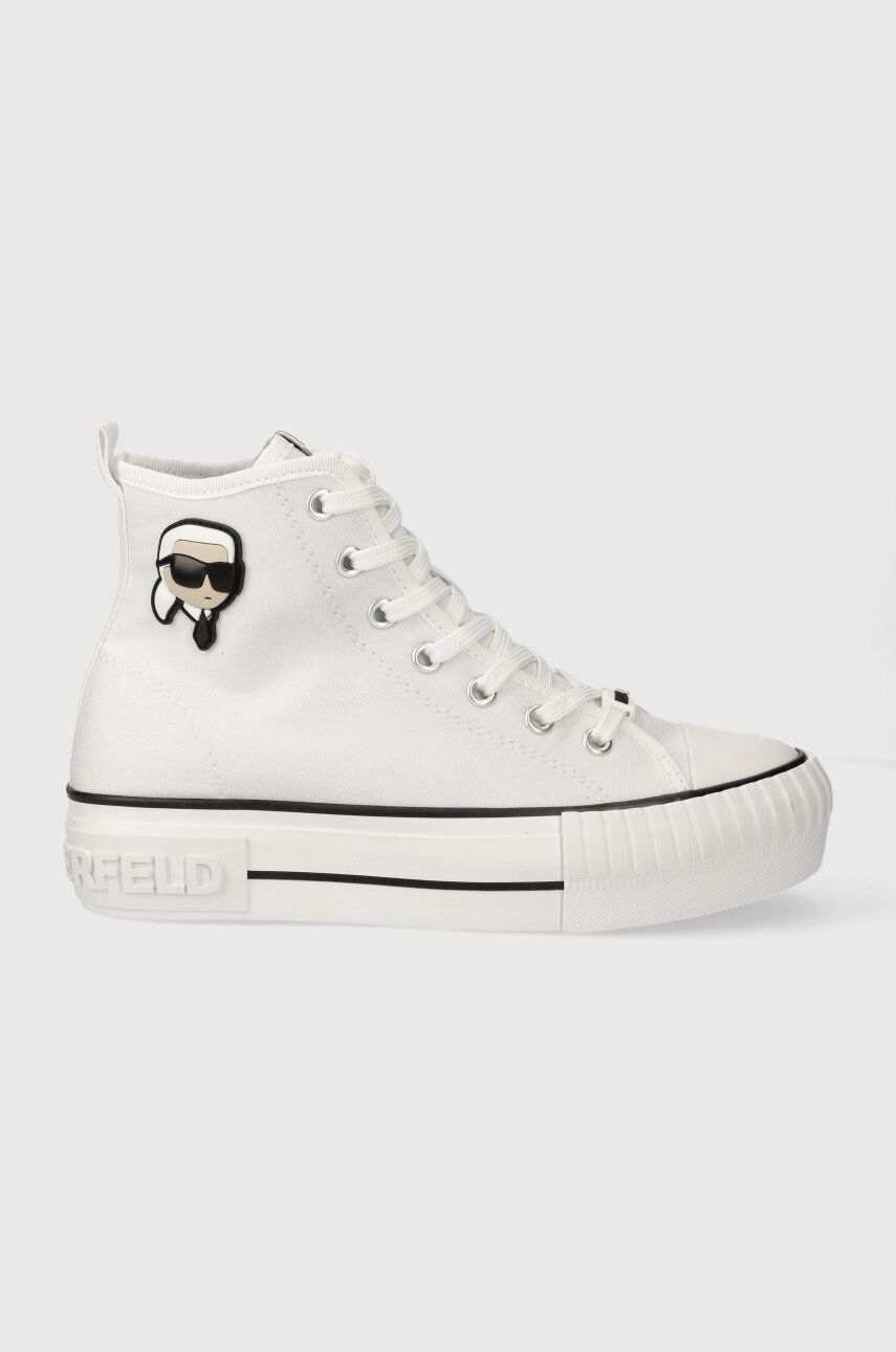Karl Lagerfeld tenisi KAMPUS MAX NFT femei, culoarea alb, KL60444 Karl Lagerfeld tenisi KAMPUS MAX NFT femei, culoarea alb, KL60444