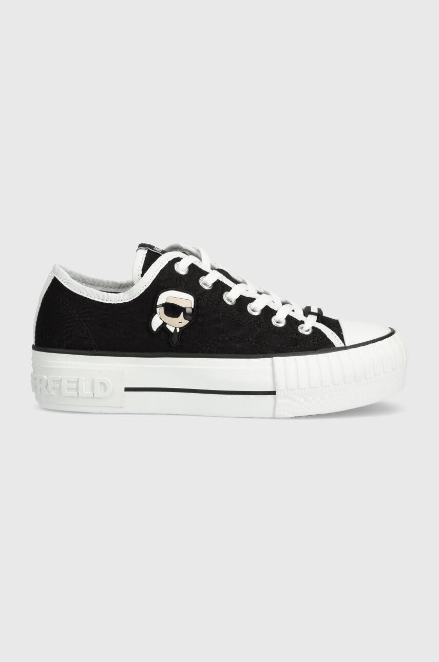 Karl Lagerfeld tenisi KAMPUS MAX NFT femei, culoarea negru, KL60424 Karl Lagerfeld tenisi KAMPUS MAX NFT femei, culoarea negru, KL60424