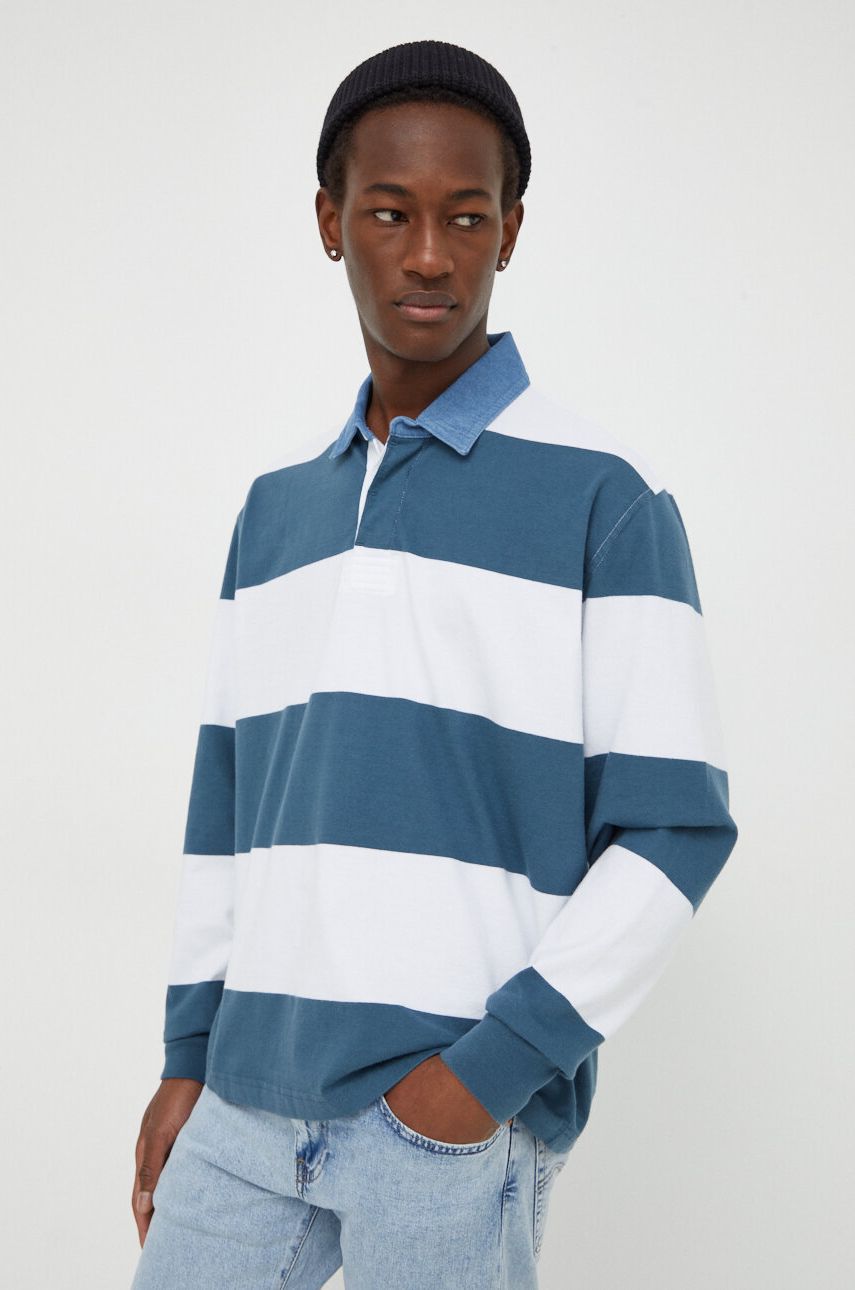 Abercrombie & Fitch longsleeve din bumbac culoarea alb, modelator Abercrombie & Fitch longsleeve din bumbac culoarea alb, modelator