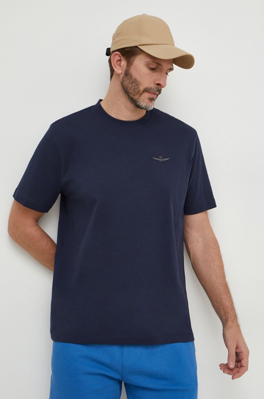 Aeronautica Militare tricou din bumbac barbati, culoarea albastru marin, cu imprimeu Aeronautica Militare tricou din bumbac barbati, culoarea albastru marin, cu imprimeu