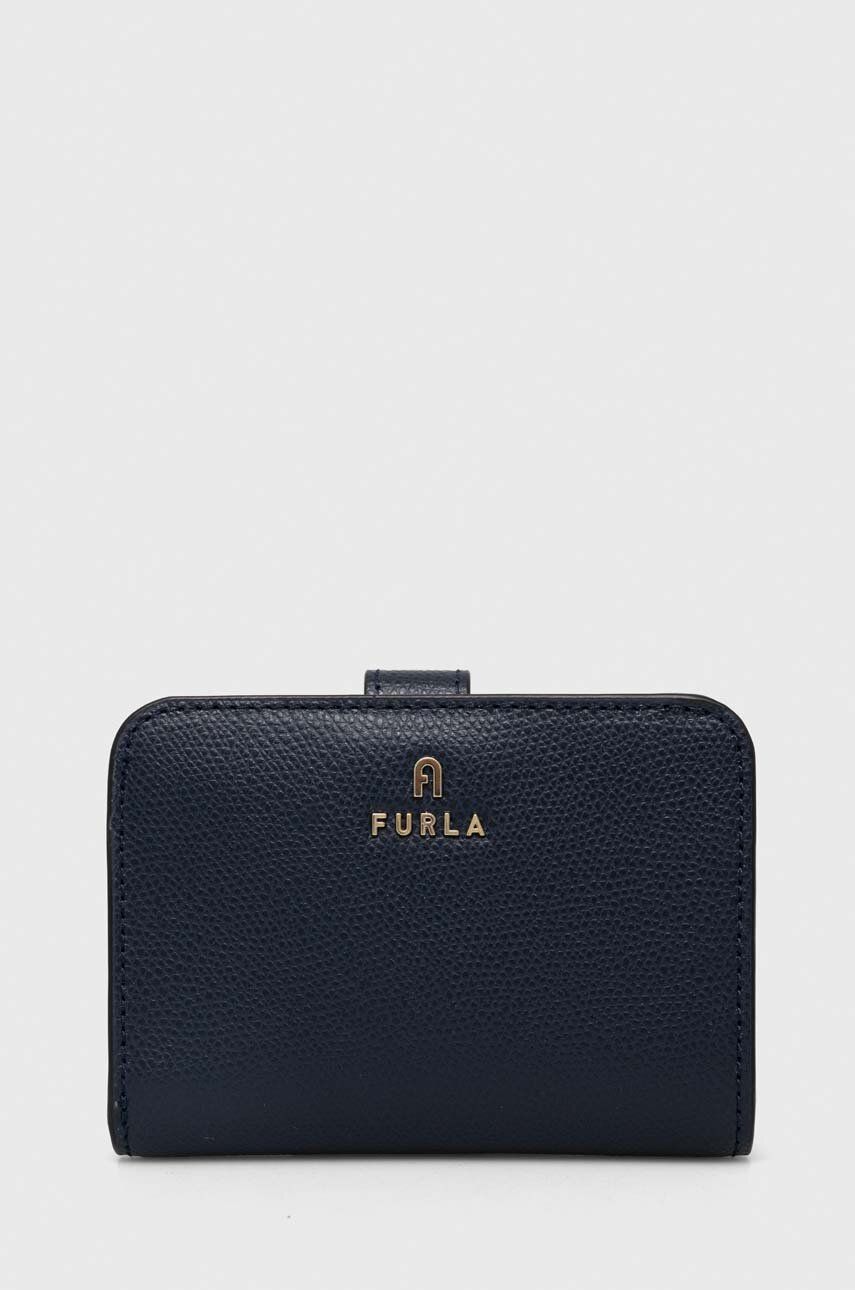 Furla portofel de piele femei, culoarea albastru marin Furla portofel de piele femei, culoarea albastru marin