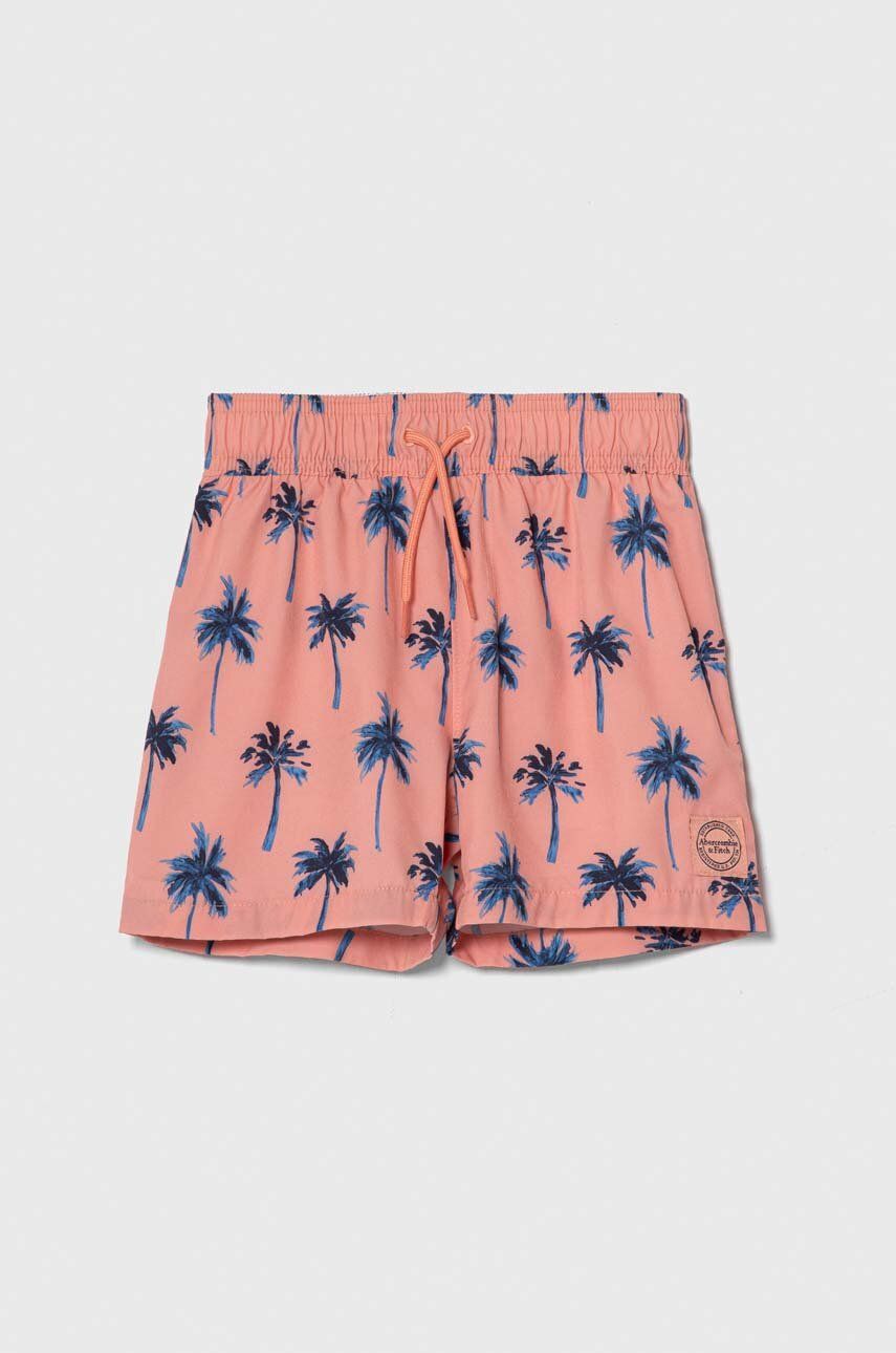 Abercrombie & Fitch pantaloni scurti de baie copii culoarea portocaliu Abercrombie & Fitch pantaloni scurti de baie copii culoarea portocaliu