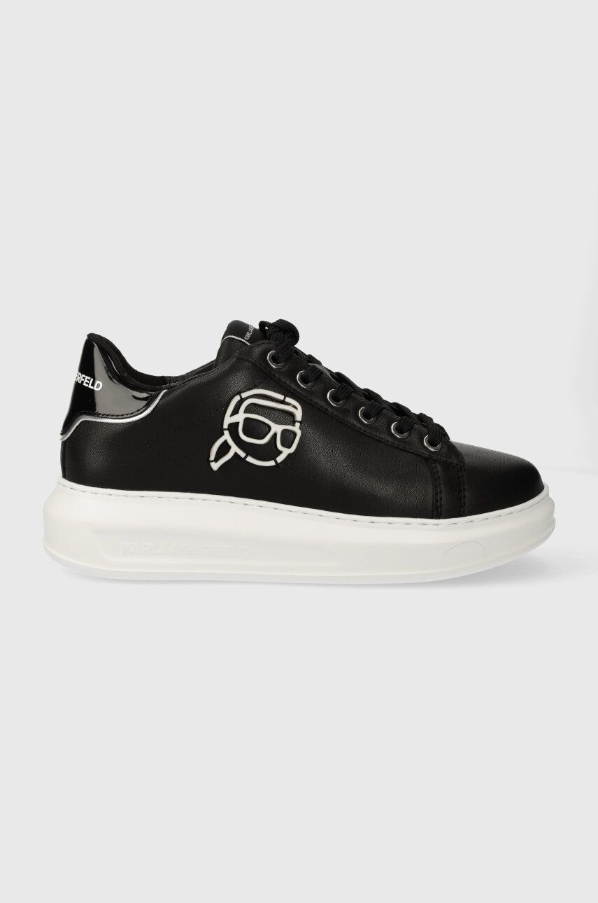 Karl Lagerfeld sneakers din piele KAPRI NFT culoarea negru, KL62578 Karl Lagerfeld sneakers din piele KAPRI NFT culoarea negru, KL62578